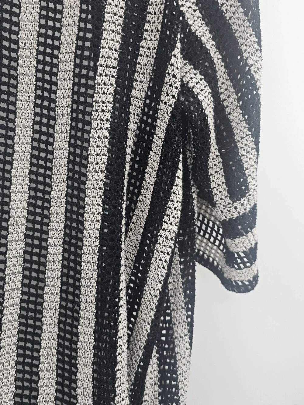 Wild Fable Black and White Crochet Coverup Size M/L